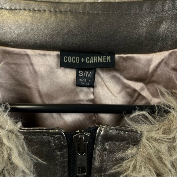Coco + Carmen Faux Fur Jacket‎  Women's - Size S/M - Picture 4 of 5
